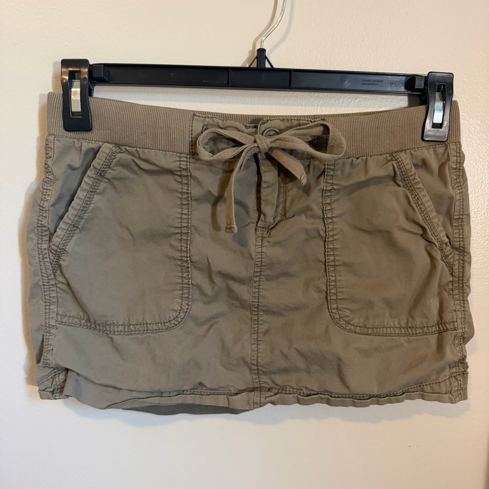 Vintage Y2K Old Navy On Running Cargo Mini Skirt XS Low Rise Utility Grunge - Picture 2 of 11